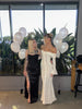 White Lace Patchwork Long Dress Women's Pleated Ruffle Sleeve Off shoulder bodycon See Through Vestidos Lady Party Gowns