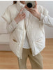 Autumn Winter Simplicity Comfortable Women's Cotton Vest Temperament Versatile Ladies Down Cotton Waistcoat Jackets