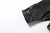 Crop Jacket Women PU Fall Wild Deep V-Neck Elegant Belt Buckle Zip Full Sleeve Streetwear Office Classic Coat