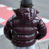 Solid Glossy Zipper Hooded Coats Women's Warm Elastic Waist Pleated Short Cotton Jacket Winter Lady High Street Outwear