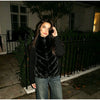 Solid Faux Fur Splicing Coats Women's Zipper Full Sleeves Stand Collar Jackets Ladies Autumn Winter Streetwear