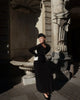 Winter Knitted Long Dress Women Elegant Casual Long Sleeved Maxi Party Dresses Autumn Chic Female Buttons Black Dresses