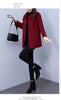 High End Women's Solid Woolen Coat Autumn Winter Middle Aged Mother Wool Trench Outwear Large Size Mother Warm Blend Jacket 4XL