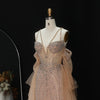 Mermaid Evening Dress with Detachable Sleeves Ruffles Overskirt Beaded Women's Formal Party Gowns SS123 Customized