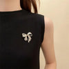 Rhinestone Flowers Imitation Pearl Brooches Women Sparkling Zircon Bowknot Brooch Pin Scarf Coat Suit Accessories Jewelry