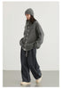 Women Pant Loose Retro High Waisted Casual Wide Leg Pants Solid Plush Thick Warm Female Trousers Spring Autumn
