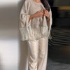 Sequined Tassel Oversized Shawl Tops Women Sexy Roud Neck Long Sleeve Shining Loose Fitting Capes Chic Ladies Partywear Clubwear