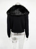Knit Fluffy Cardigan Sweater Women's Ribbed Long Sleeve V-Neck Fluffy Elegant jacket Coat Female Knitwear Cardigan