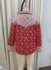 Chic Printed Color Spliced Short Coats Women's Casual Single Breasted Cotton Pocket Coat Autumn Winter Lady Daily Outwears