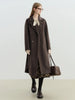 Stylish Women's Petite Wool Overcoat with Suit Lapel Winter 100% Wool Coats Suit Collar Long Winter Coat