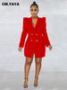 Elegant Women Blazer Women Autumn Winter Streetwear Robe Femme Blazer Style Bodycon Midi Dress Female Clothing