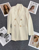 Spring Autumn Long Sleeve Female Blazer Double Button Jacket Ladies Business Work Wear Formal Coat Women Outerwea