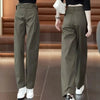 Wide-Leg Overalls Pants Women Korean Spring Autumn High Waist Loose All-Match Casual Narrow Straight Pants Female Trousers