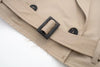 Women Belt Cropped Trench Spring Jacket Vintage Streetwear Double Breasted Long Sleeve Top Female Coat Outfits
