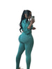 Street Women's Set Zipper Fly Crop Sweatshirt and Jogger Sweatpants Elegant Fall Sportwear Two 2-Piece Set Outfits