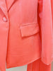 High Street FW Designer Runway Suit Set Women's Single Button Velvet Lapel Blazer Flare Pants Set