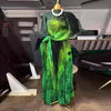 Niche Chic Printting Pleated Women's Two Pieces Set Irregular Pullover Top And Elastic Waist Wide Leg Pants 2DB3867