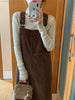 Chic Japan Mori Girls Feminine Vestidos Women Flower Embroidery Elegant Retro Cute Vintage Cotton Corduroy Pockets Shirt Dress