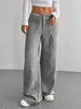 Women Autumn Winter Corduroy Pant Retro Wide Leg Trousers Lady Casual High Waist Solid Pants Street Chic Clothes