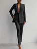 Elegant Blazer Suit and Wide Leg Pants Two 2 Piece Sets Outfits Women Classic OL Work Street Outfit Tracksuit