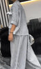 Spring Fall Women's 2 Piece Set Suit Office Lady Floral Striped Loose Blazer Casual Wide Leg Pants Suits For Women Clothing