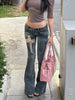2000s Japanese Jeans Pants Women Low Waist Denim Pant Streetwear American Retro Y2k Trousers Jeans Slim E-girls Jeans