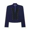 Women Vintage Slim Jacket Spring Women Trends Elegant Napoleon Jackets Ladies High Street Chic Shoulder Padded Blazer