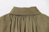 Casual Martini Green Satin Bomber Jacket Women Long Sleeve Zipper Pleated Oversized Coats Fall Shirt Jacket