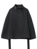 Korean Women Double-sided Belt Woolen Coat Loose Overcoat Solid Ladies Outerwear Girl Jackets Autumn Winter