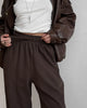 Autumn Women's Gray Sports Pants with Elastic 80% Cotton Jogging Vintage Classic Brown Sweatpants for Women