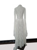 Women Gothic White Vintage Lace Dress Flare Sleeve Medieval Cardigan Cosplay Elegant Long Tail Outwear Victorian Ball Gown