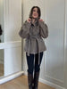 Elegant Woolen Women Short Coat Urban Stand Collar Long Sleeve Belt Pocket Female Outwear Autumn Winter Lady Streetwear