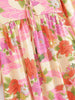 Boho White Blue Totem Print Bow Lacing up Neck Long Straight Dress Women Viscose Cotton Full Sleeve Maxi Robe Holiday