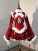 Winter Christmas Year Sweet Lolita Style Dress Womens Y2k Faux Fur Design Warm Dress Female Chic Korean Clothes