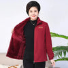 Middle Age Mom Thickening Cardigan Jacket Ladies Coral Fleece Shake Grain Fleece Sweatshirt Winter Female Large Size 5XL Outwear
