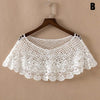 Women Vintage Crochet Knit Cape Elegant Cute Lace Short Hollow Out Shawls Shrug Poncho Wedding Bridal Evening Dress Lace Scarf