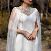 Bridal Cape Veil Pearl Beaded Wedding Veil Cathedral Bolero Jacket Womens Plus Size Shawl Bride Accessories Wedding Coat VG56