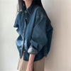 Korean Loose Casual Women's Denim Shirt Vintage Outerwear Spring Blusas Tops Long Sleeve Thin Casual Coats Street