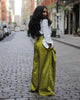 Women detachable pocket Zipper Fly Loose Wide Leg Pants Cargo Streetwear Safari Style Trousers