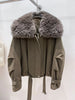 Women Winter Warm Natural Lamb Sheep Fur Collar Goose Down Jackets Thick Coat Outwear Female Puffer Jackets