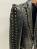 Designer Jacket Women's Rope Lacing Up Slim Fitting Leather Blazer