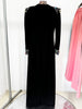 Designer Vestido Women's Formal Long Sleeve Colors Diamonds Rhinestone Beaded Long Maxi Dress