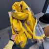Women's Thick Imitation Cashmere Blanket Scarf Warm Pashmina Shawl Winter Wrap Print Poncho Echarpe Female Wrap