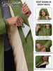 Womens Fleece Long Padding Winter Jacket Down Puffer Outwear with Removable Hood Waterproof Windproof Thicken Park Coat