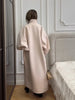 Batwing Sleeve Women's Coat Lapel Single-Breasted Loose Lady Long Jackets Autumn Winter All-Matched Street Outwear