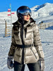 Women Winter Hooded Down Jackets With Belt Lady Warm Thick Long Sleeve Stand Collar Parkas Padded Coats Sports Ski Outdoor