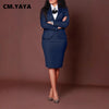 Women's Set Full Sleeve Button Blazer + Skirts Suit Winter Casual Streetwear Two 2 Piece Set Africa OL Work Outfits