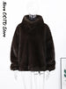 Winter Women's Furry Hooded Faux Fur Pullover Women Loose Full Sleeve Warm Solid Coat Winter Lady Street Chic Outwear