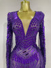 Sparkly Diamonds Sequin Tassels Sexy Mesh Short Dress Women Evening Party Celebrate Birthday Nightclub Show Photo Shoot Wear