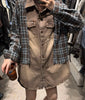 Single Breasted Jeans Patchwork Shirts for Women Autumn Korean Style Loose Long-sleeved Shirts